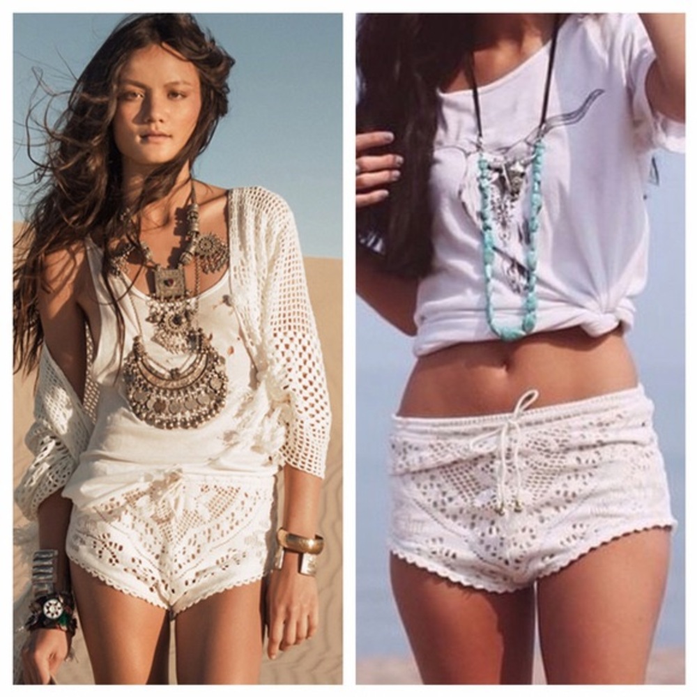 Spell Fleetwood Lace Crochet shorts